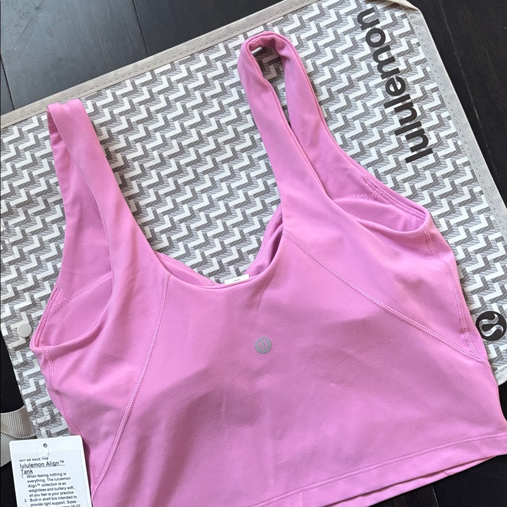 LULULEMON ALIGN TANK IN PINK FROSTING SZ 6 ,10 NWT - Picture 4 of 10